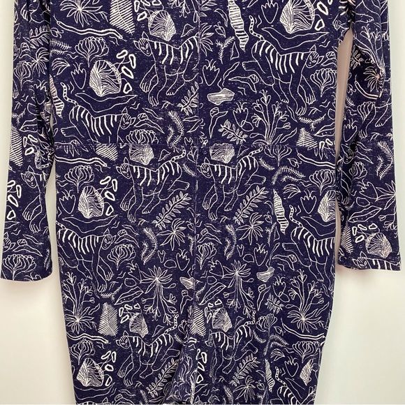 Anthropologie Adele Prost Fern Lounge Jumpsuit XL Blue Pajama One Piece - Picture 11 of 16